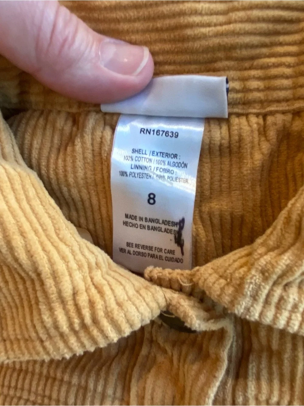 Nicole Miller Kids Corduroy Jean Jacket in Mustard